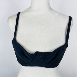 Aerie Size 34B Unlined Underwire Bikini Top Black